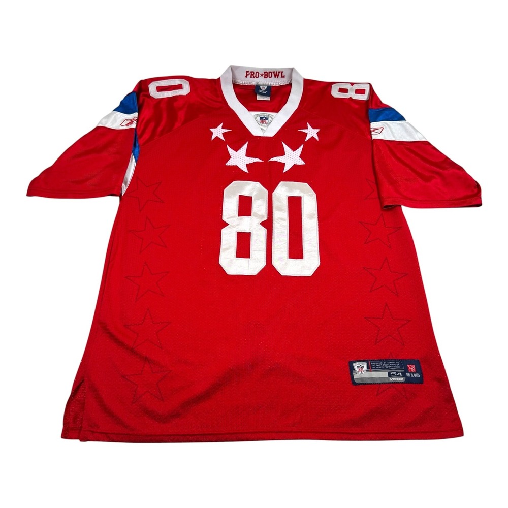 Pro Bowl Football Jersey Mens 54 2XL Red NFL AFC Reebok Andre Johnson On Field